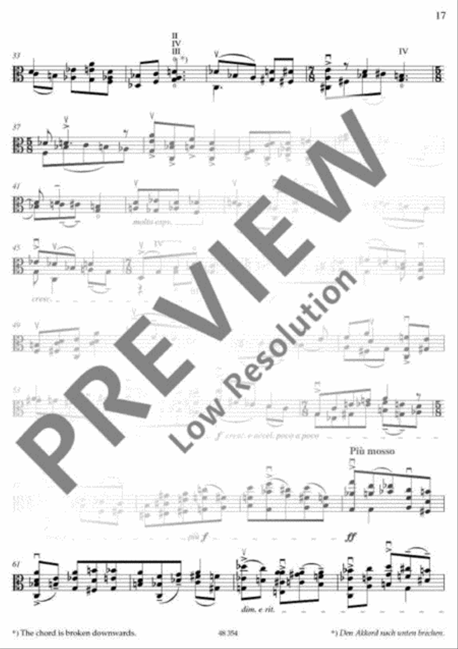 Sonata Viola Solo scores gallery preview page 15