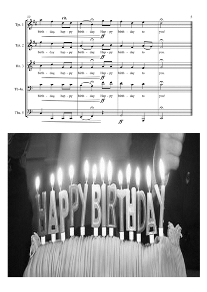 For He's a Jolly Good Fellow & Happy Birthday for Brass Quintet image number null
