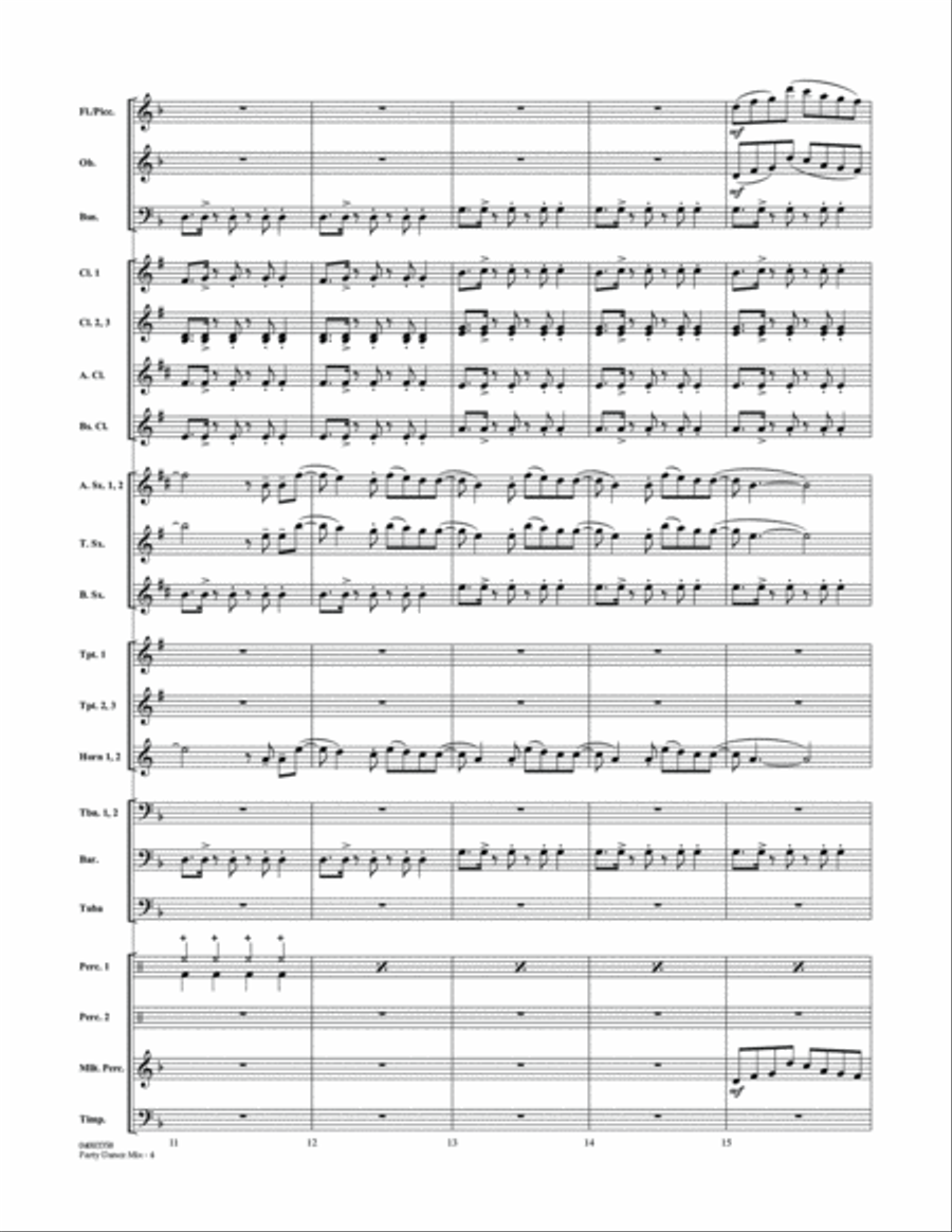 Party Dance Mix - Conductor Score (Full Score) Concert Band scores gallery preview page 4