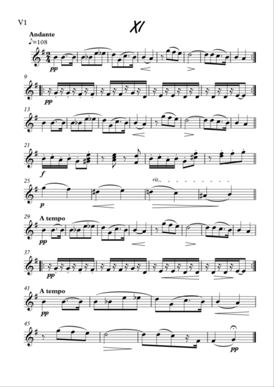 Scenes from Childhood 15-11 String Quartet scores gallery preview page 3