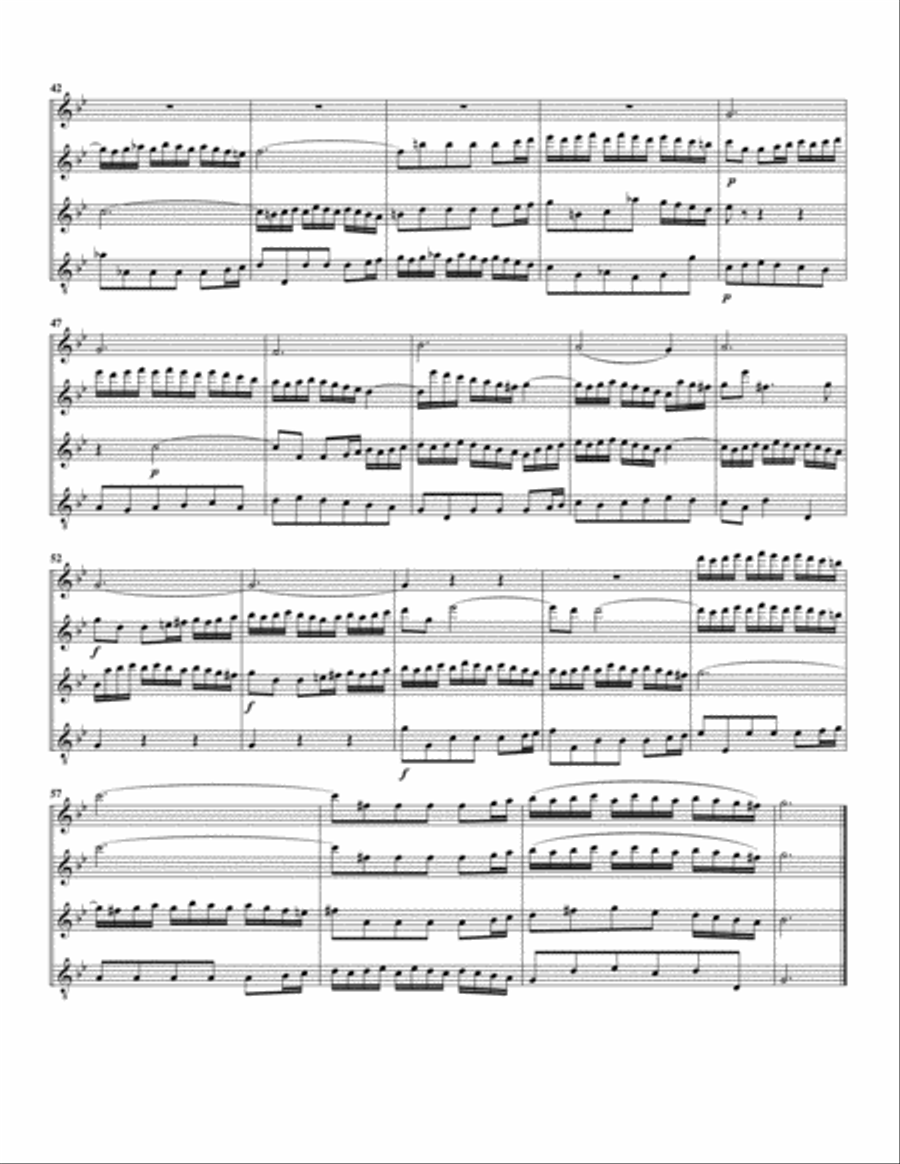 Choral: Der du bist dem Vater gleich from cantata BWV 36 (Arrangement for 4 recorders) Recorder scores gallery preview page 3