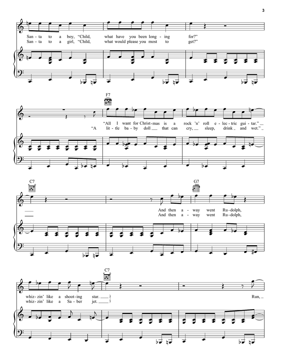 Run Rudolph Run Acoustic Guitar scores gallery preview page 3
