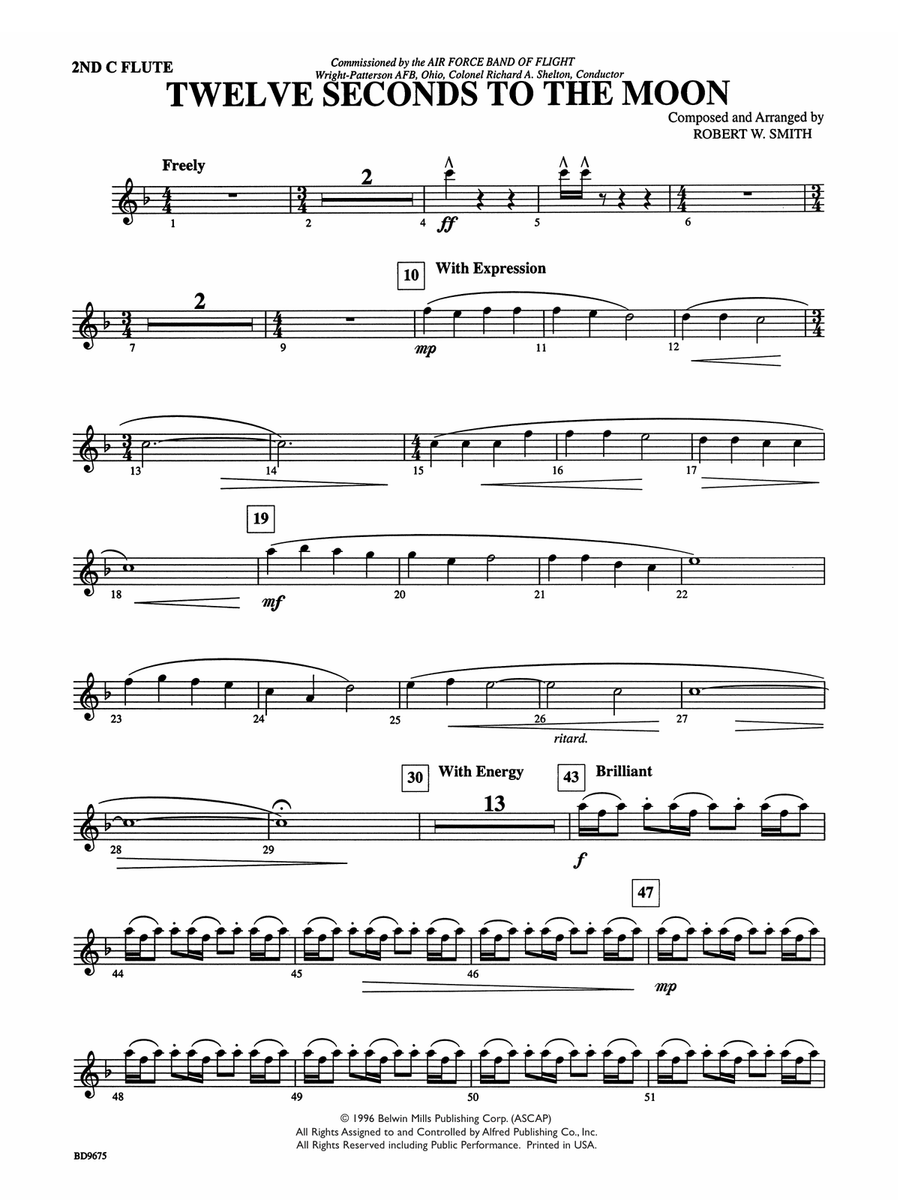 Twelve Seconds to the Moon: 2nd Flute