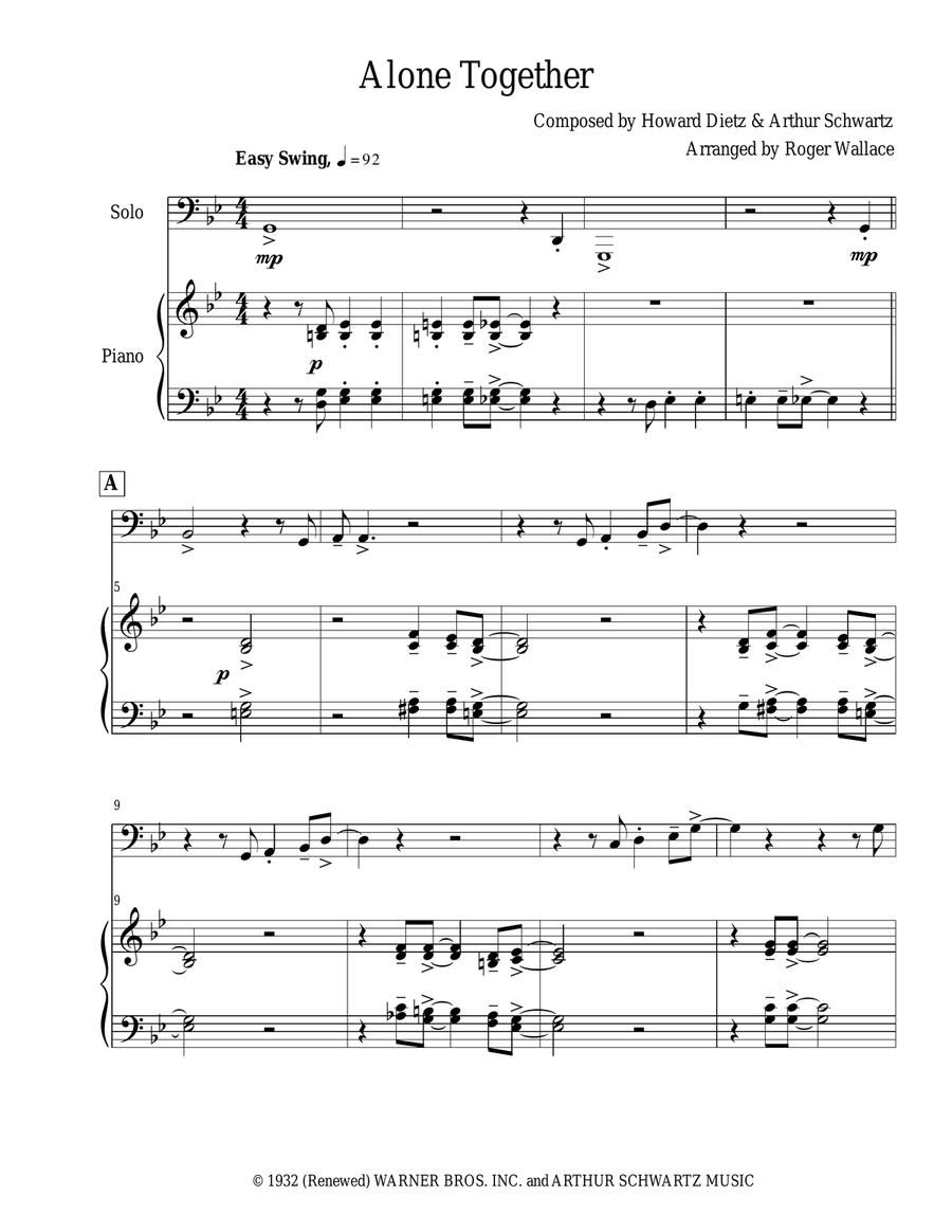 Alone Together Tuba scores gallery preview page 3