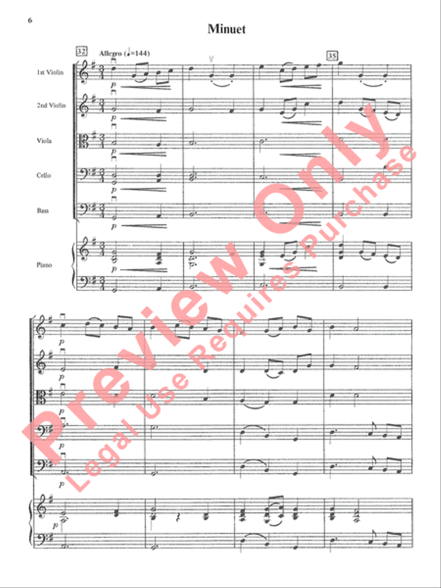 Bach Suite for String Orchestra String Orchestra scores gallery preview page 7