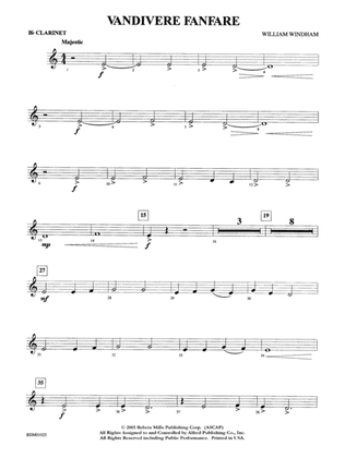 Vandivere Fanfare: 1st B-flat Clarinet