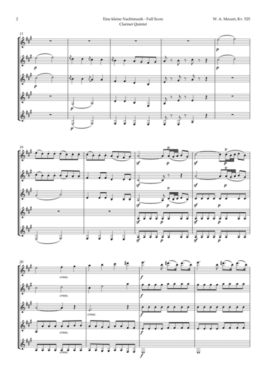 Eine kleine Nachtmusik by Mozart for Clarinet Quintet image number null