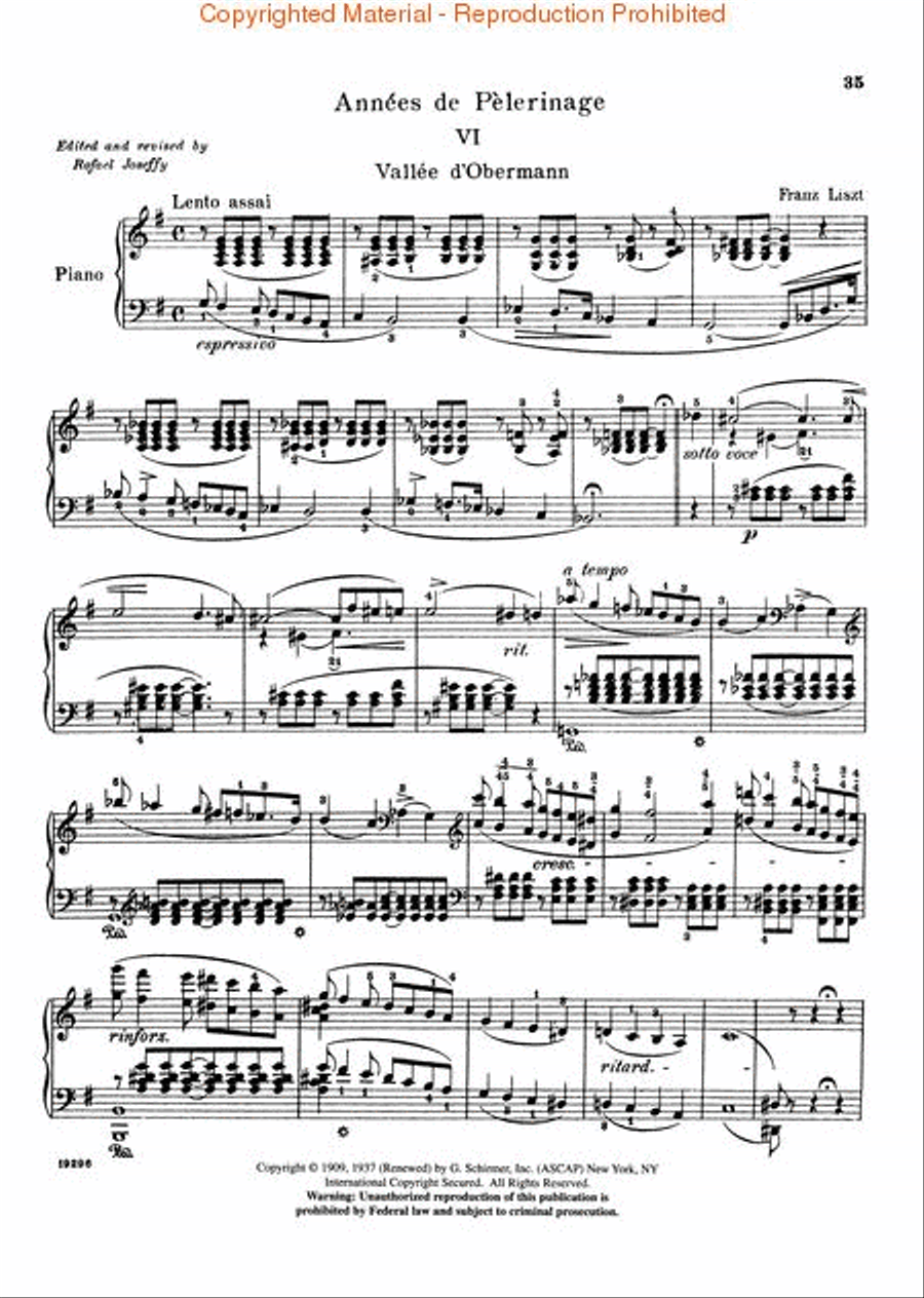 Annèe De Pèlerinage – Book 1: “Suisse” Piano Solo scores gallery preview page 4