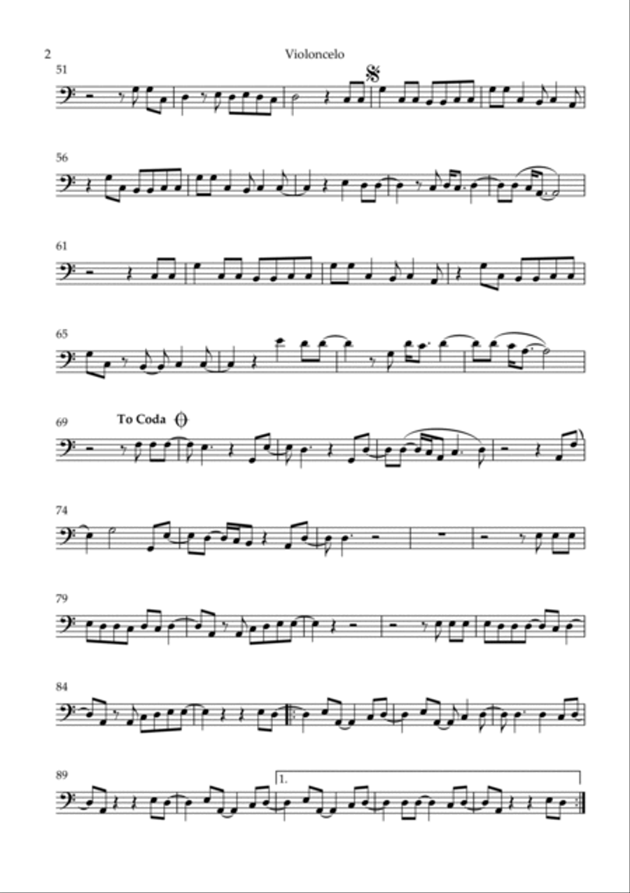 Who's Afraid Of Little Old Me? Cello Solo scores gallery preview page 2