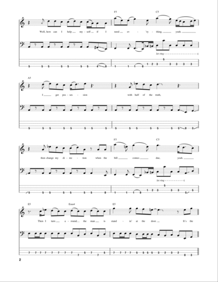 Price You Gotta Pay Guitar Tablature scores gallery preview page 2