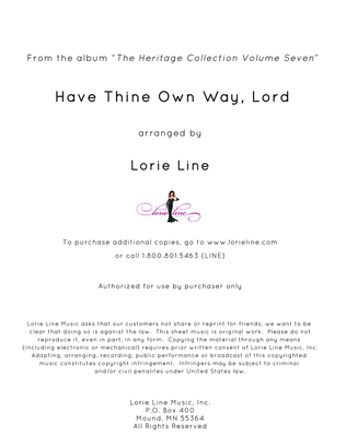 Book cover for Have Thine Own Way, Lord