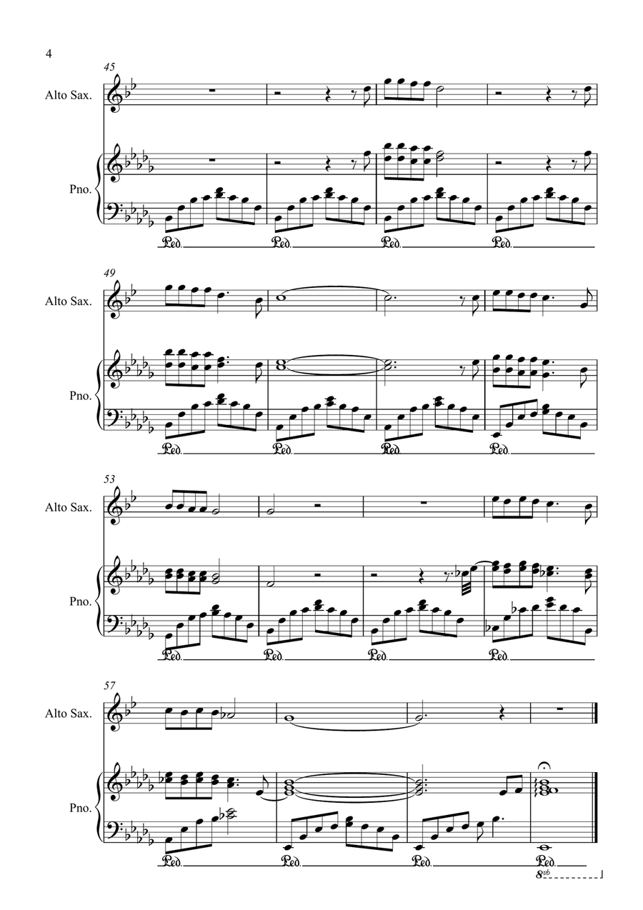 Walking In The Air Alto Saxophone scores gallery preview page 4