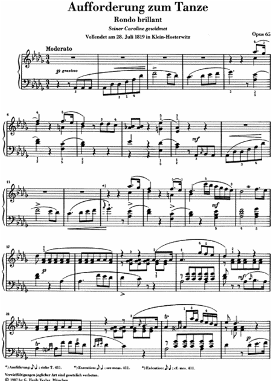 Invitation to the Dance D Flat Major Op. 65 Piano Solo scores gallery preview page 2