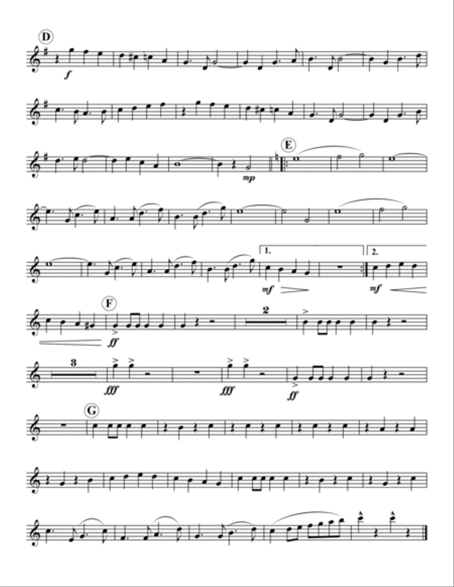 Thunderer March Saxophone Quartet scores gallery preview page 6