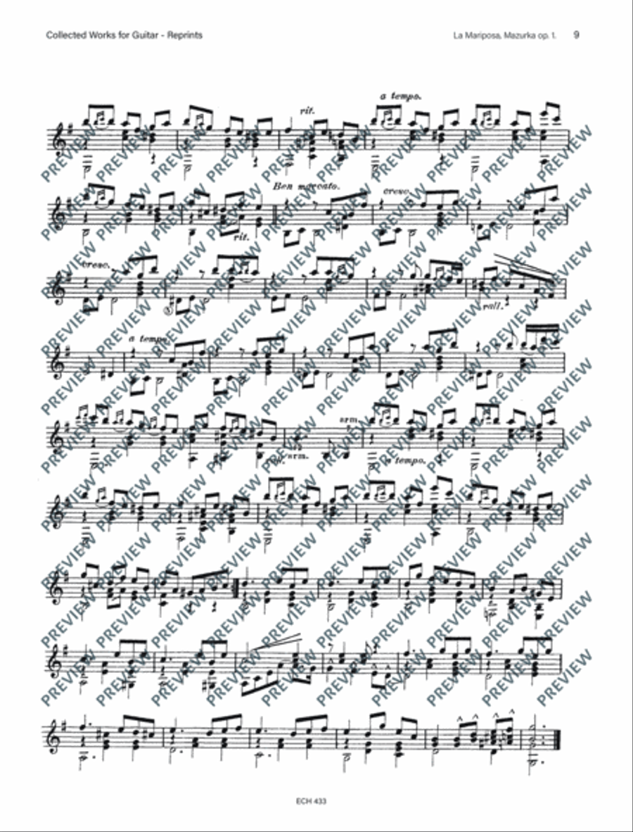 Collected Works for Guitar Classical Guitar scores gallery preview page 10