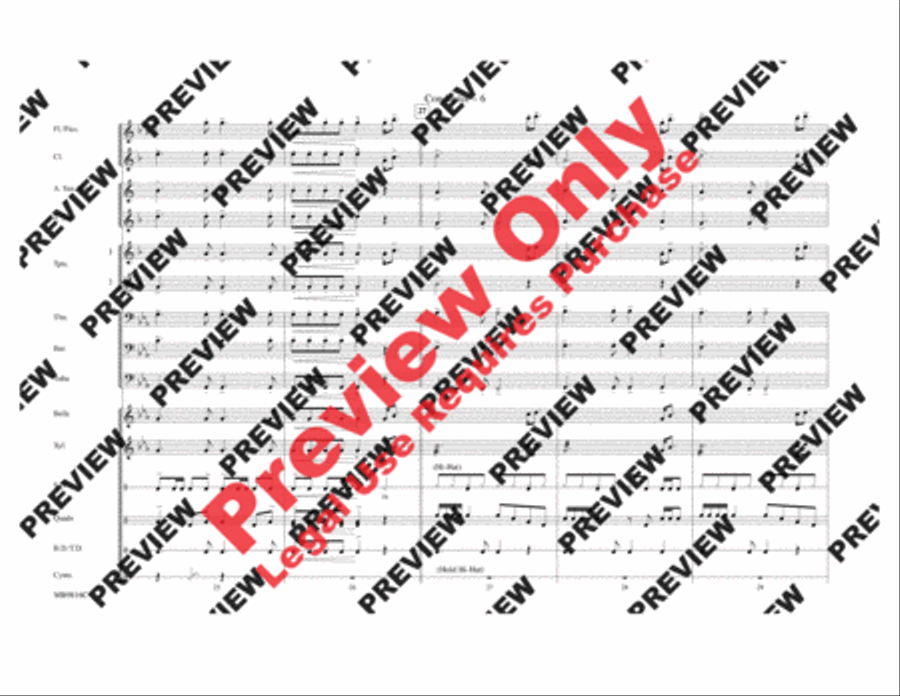 Gonna Fly Now (Theme from Rocky) Marching Band scores gallery preview page 16