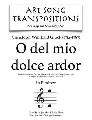 GLUCK: O del mio dolce ardor (transposed to F minor)