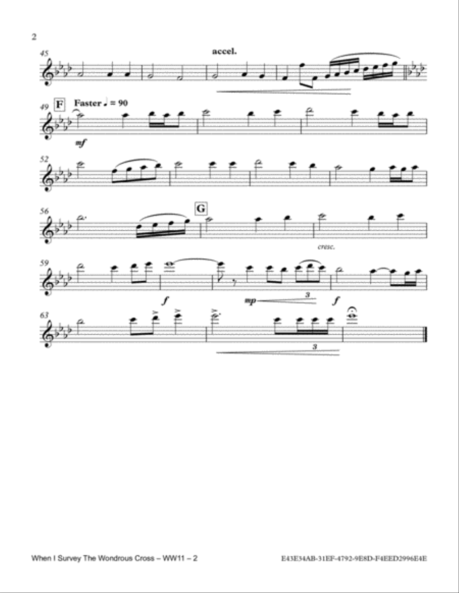 When I Survey The Wondrous Cross Woodwind Quintet scores gallery preview page 6