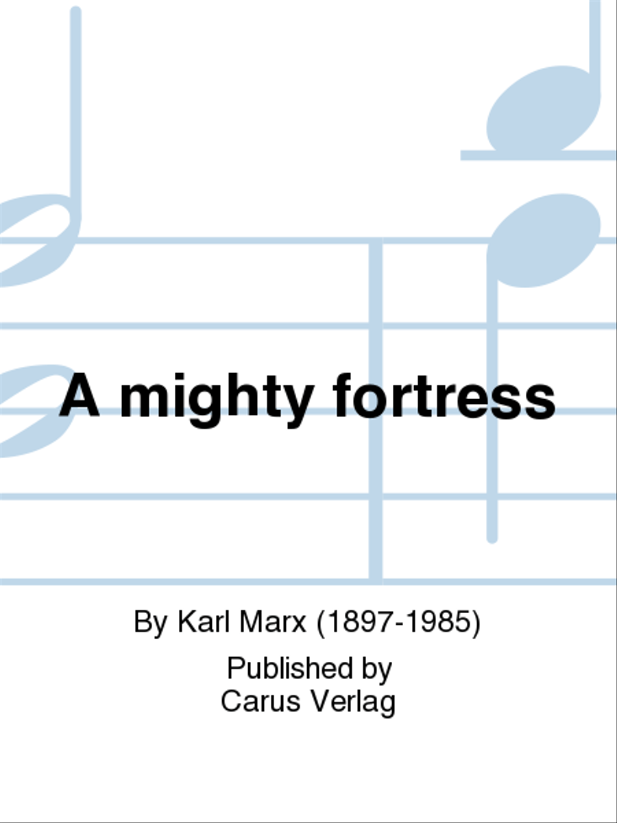 A mighty fortress (Ein feste Burg) by Karl Marx Cello - Sheet Music