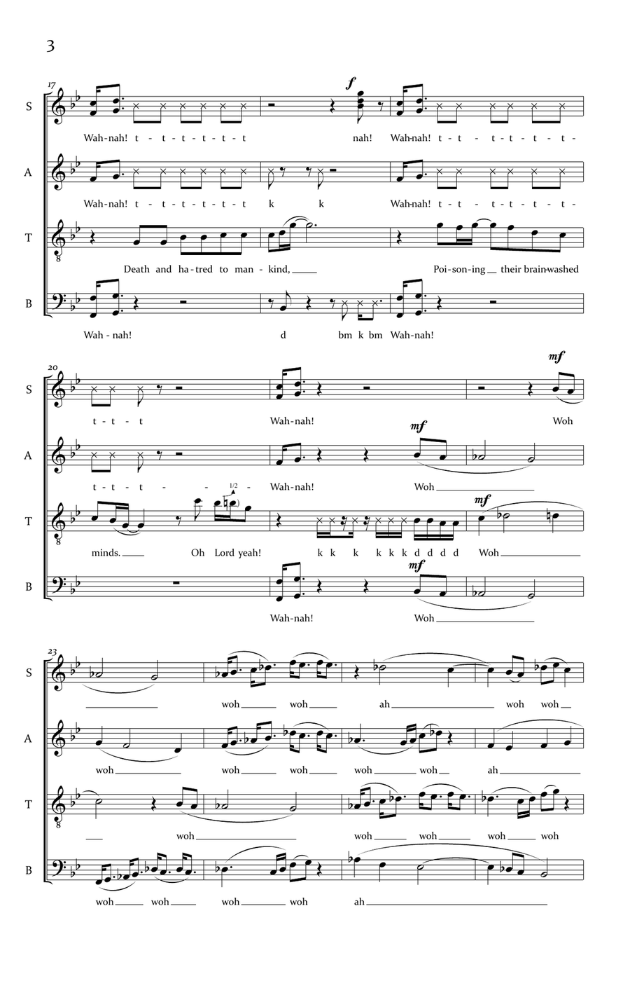 War Pigs (interpolating Luke's Wall) 4-Part scores gallery preview page 4