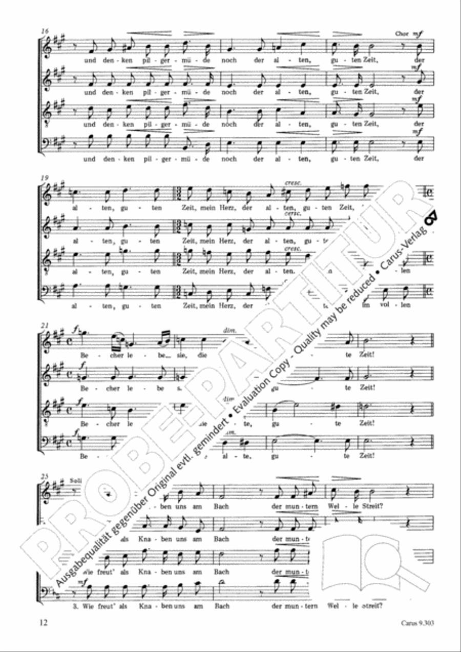 Funf Lieder von Robert Burns op. 55 Choir scores gallery preview page 12