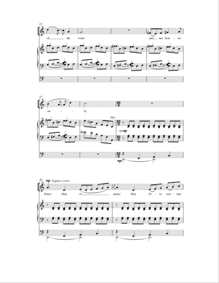 Be Ye Doers Of The Word 4-Part scores gallery preview page 4