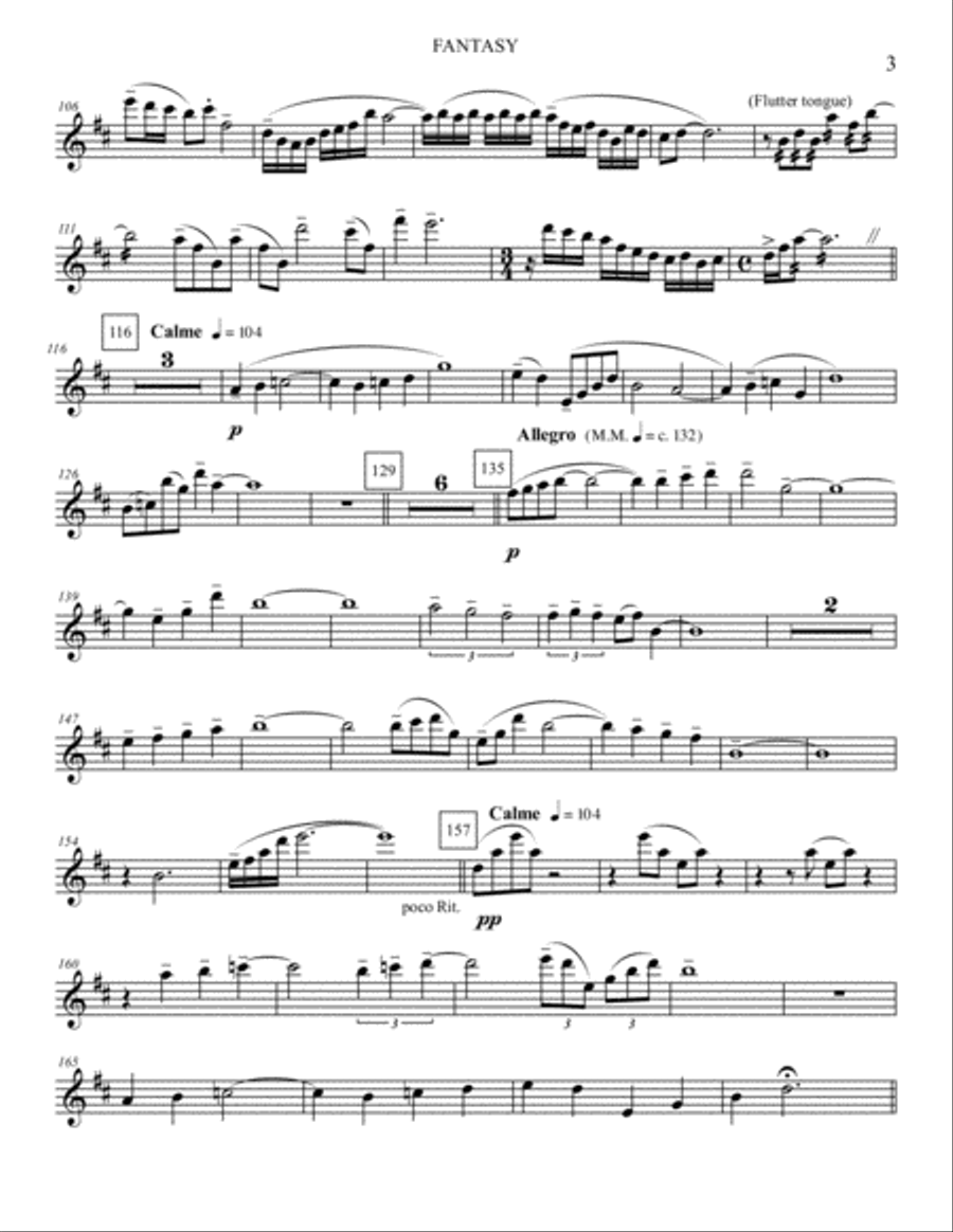 FANTASY FOR CLARINET PIANO Clarinet Solo scores gallery preview page 4