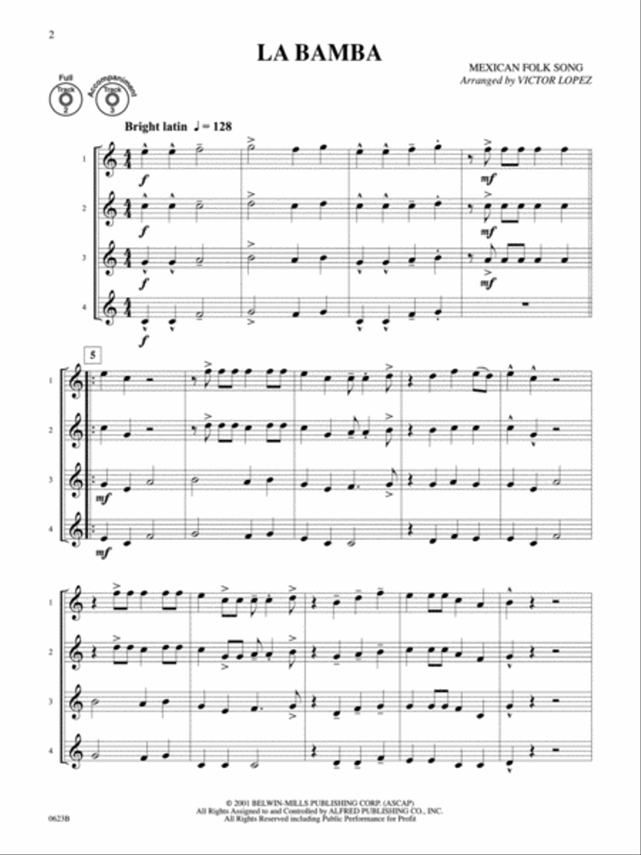 Flex-Ability Pops -- Solo-Duet-Trio-Quartet with Optional Accompaniment Small Ensemble scores gallery preview page 2