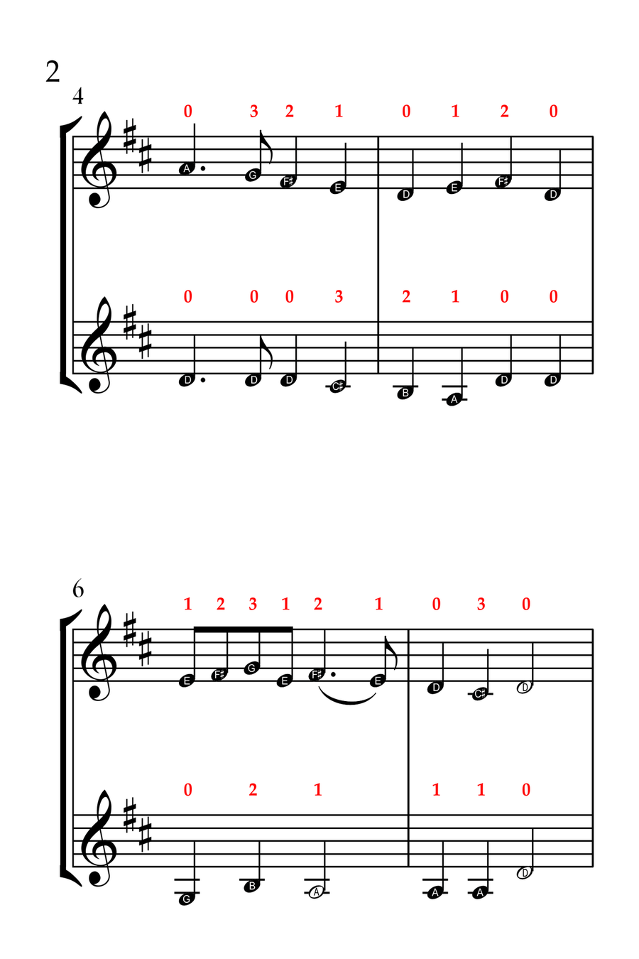 Deck the Halls (VIOLIN DUET - EASY LEVEL) String Duet scores gallery preview page 3