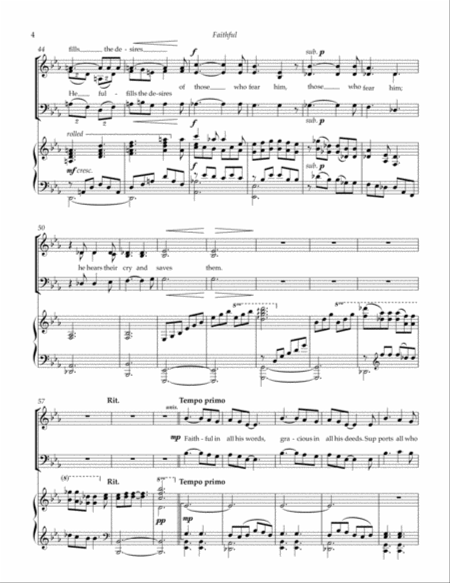 Faithful - SAB Faithful - SAB 3-Part scores gallery preview page 4