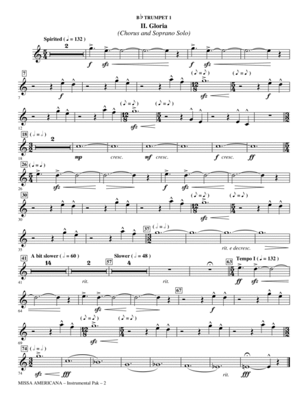 Missa Americana - Bb Trumpet 1