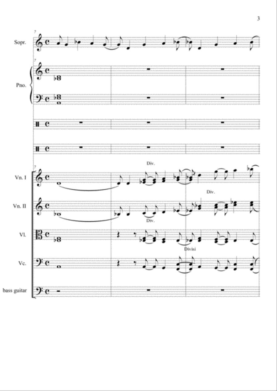 V 120/ Concert for voice and chamber orshestra Jazz Ensemble scores gallery preview page 3