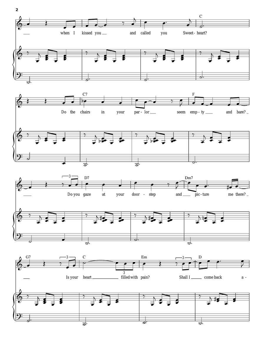 Are You Lonesome Tonight? Voice scores gallery preview page 2
