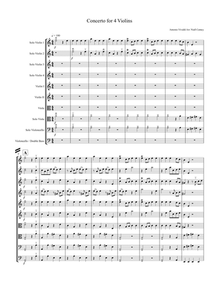 Concerto for 4 Violins RV 580