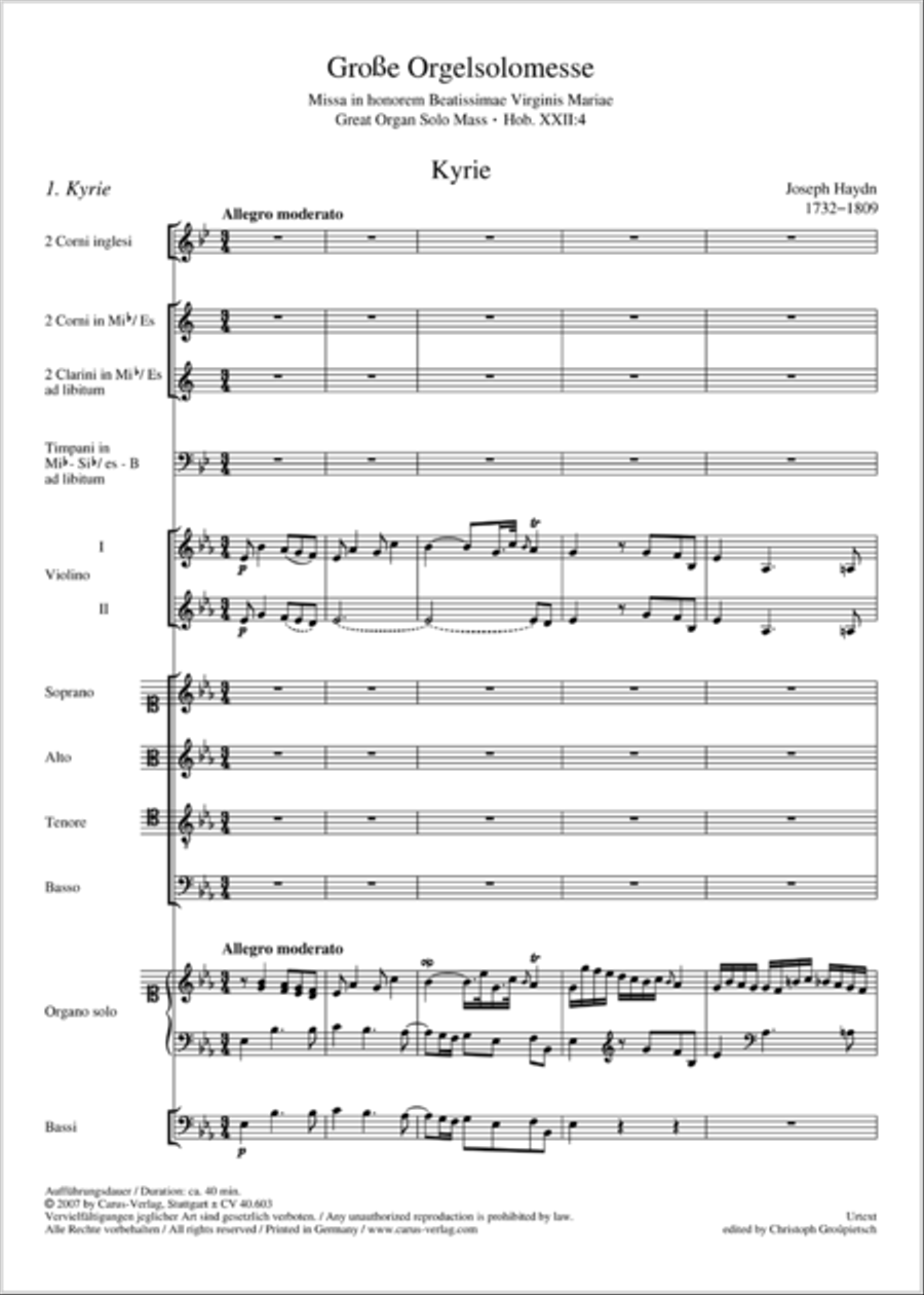 Grosse Orgelsolomesse in Es 4-Part scores gallery preview page 146