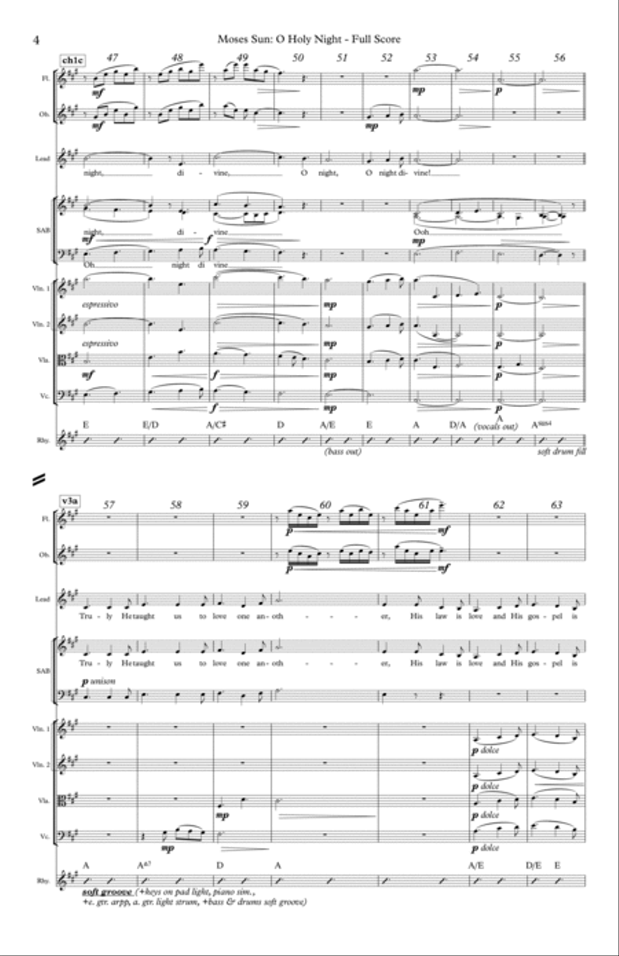 O Holy Night Chamber Orchestra scores gallery preview page 4