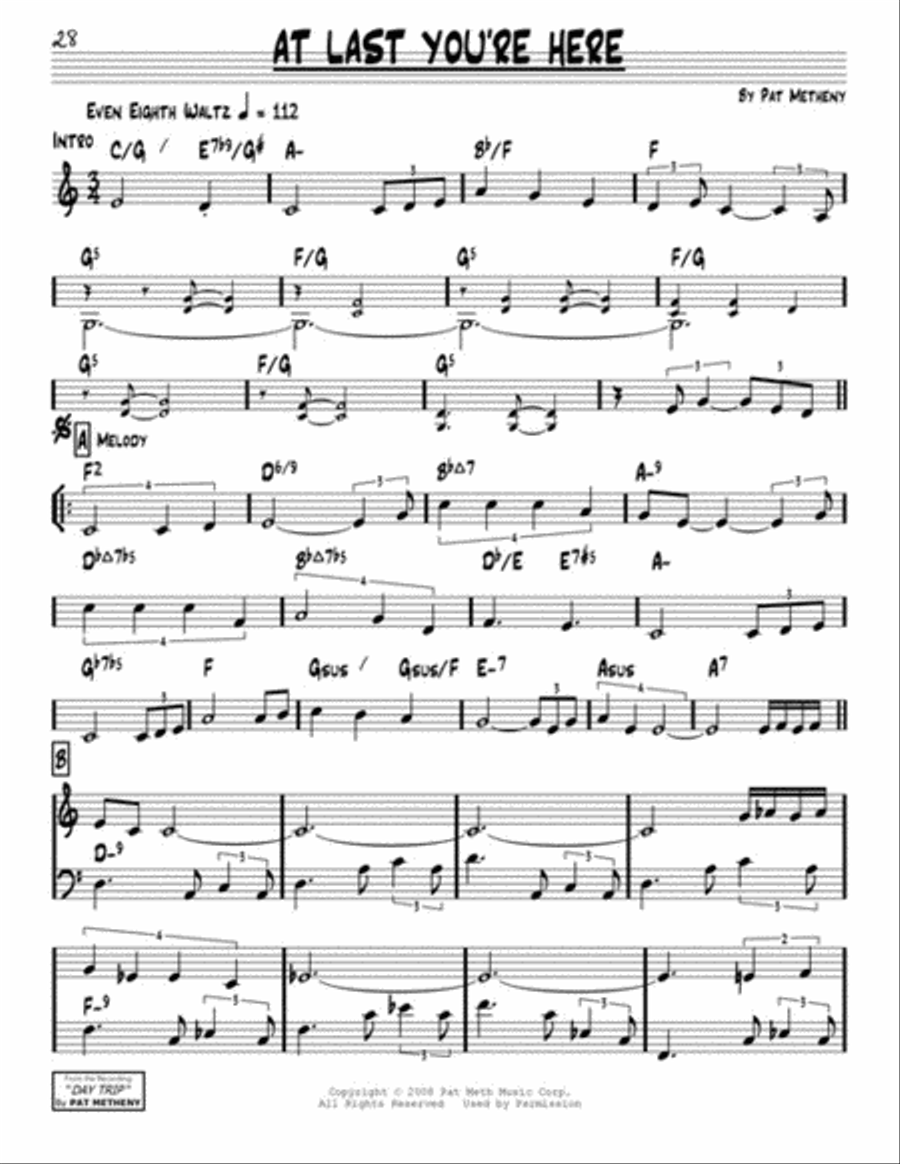 The Pat Metheny Real Book Piano scores gallery preview page 5