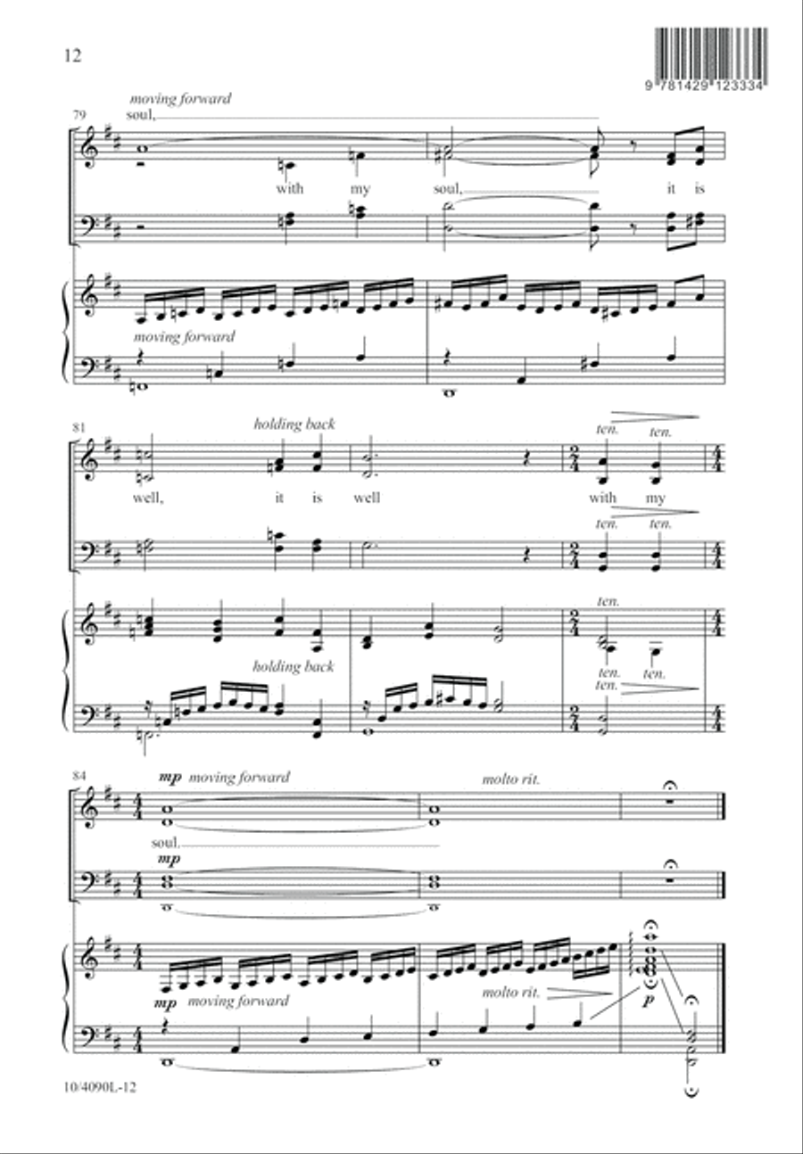 It Is Well With My Soul 4-Part scores gallery preview page 12
