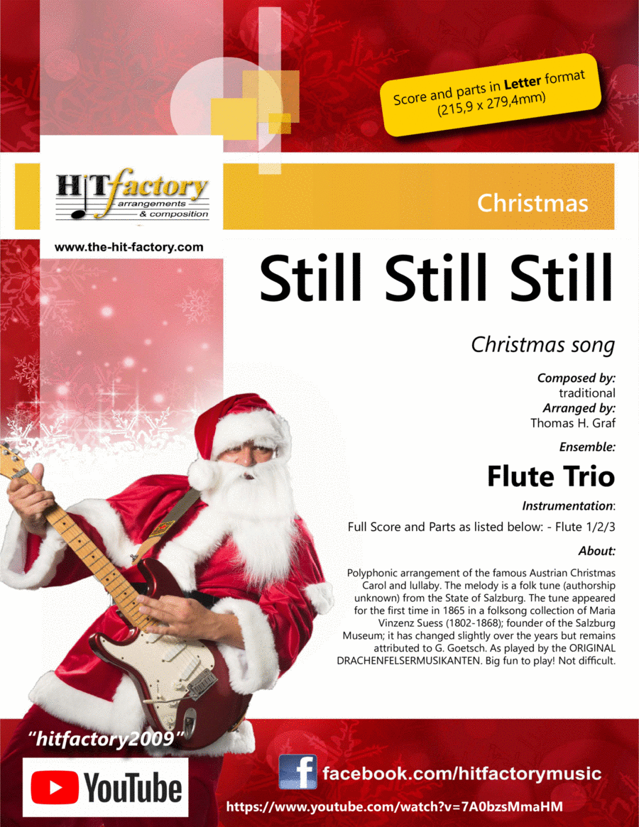 Still Still Still - Christmas song - Flute Trio - C