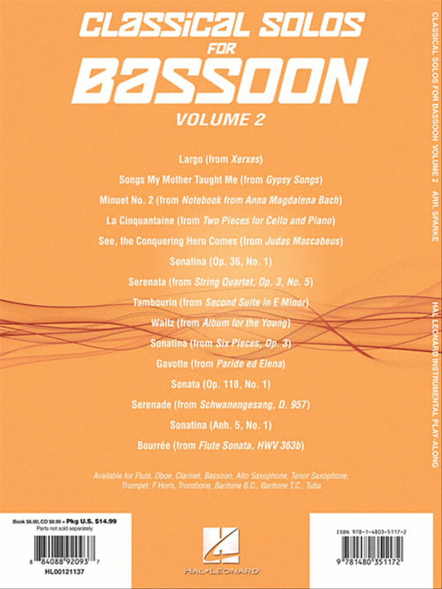 Classical Solos for Bassoon, Vol. 2