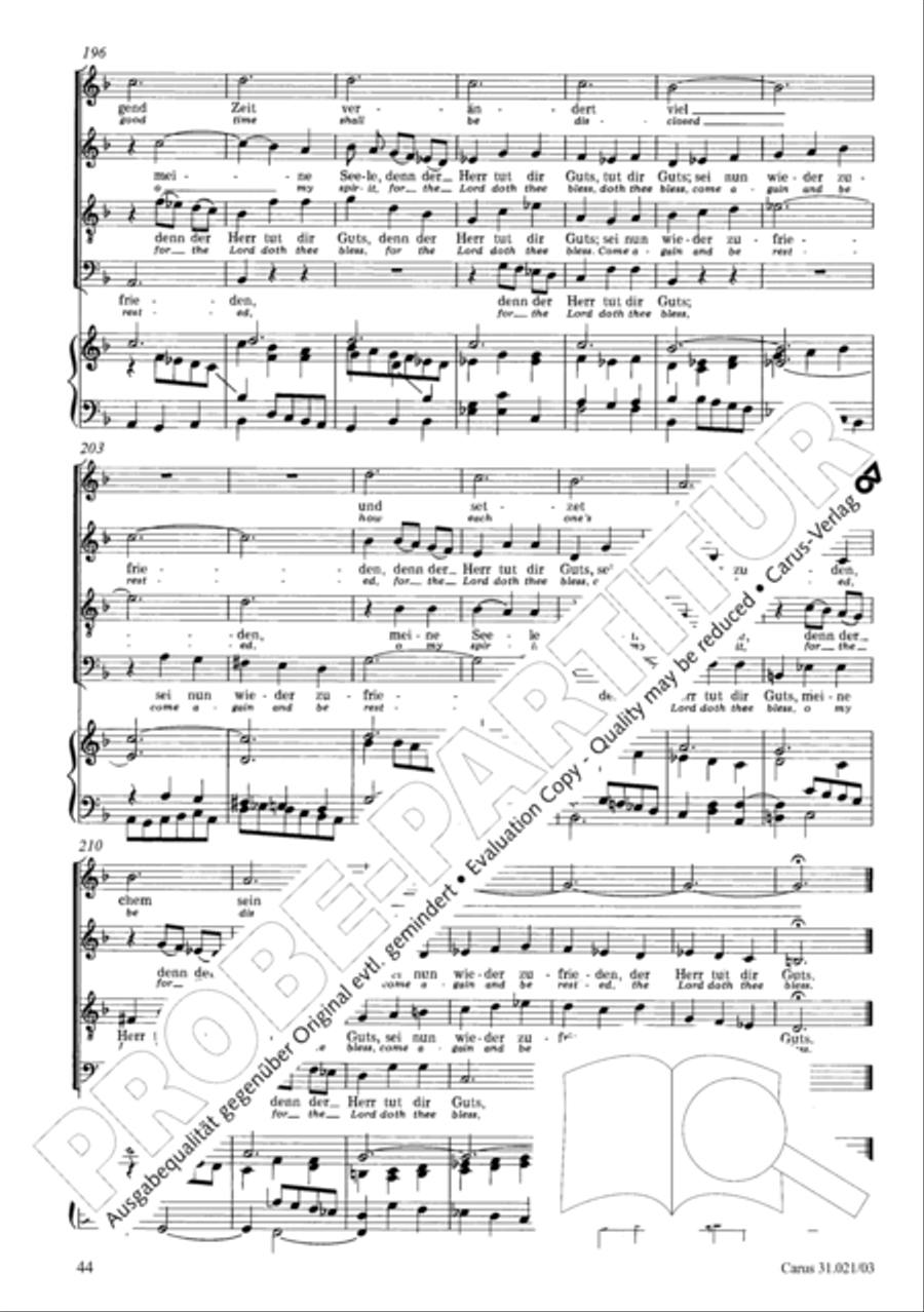 Lord my God, my heart and soul were sore distressed (Ich hatte viel Bekummernis) STB scores gallery preview page 45