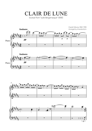 Clair de Lune - 4 hands (B maj)