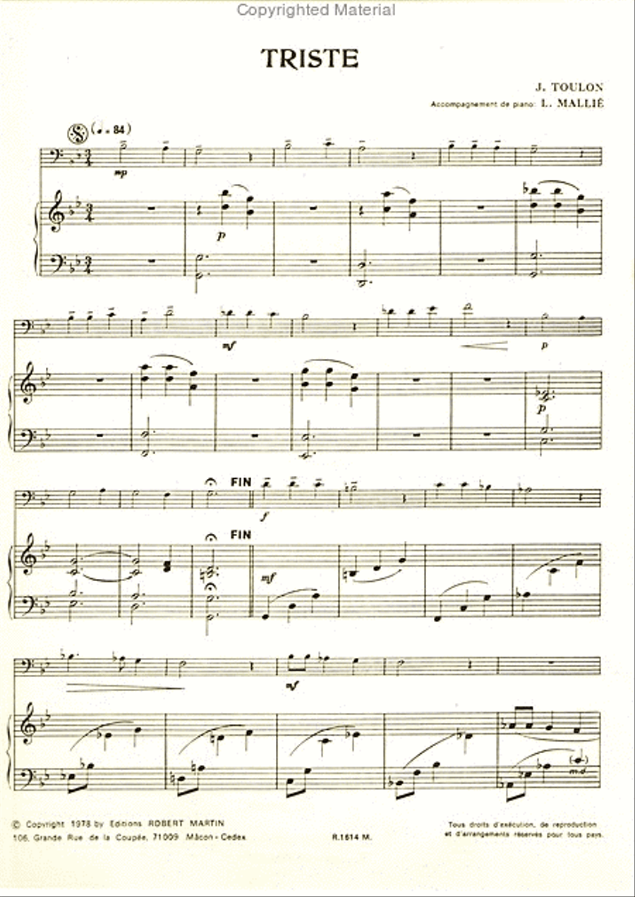 Triste Bassoon Solo scores gallery preview page 2