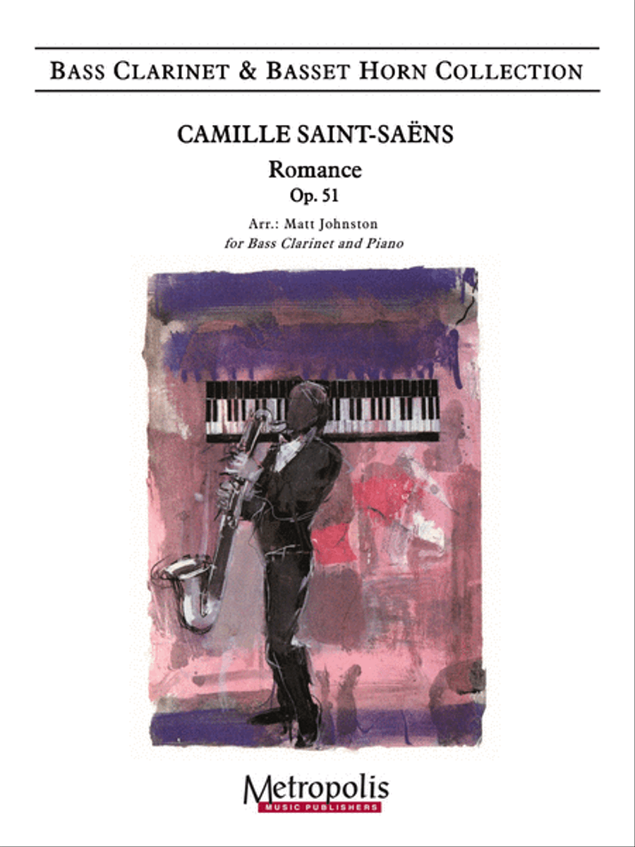 Romance, Op. 51 for Bass Clarinet and Piano Bass Clarinet scores gallery preview page 1