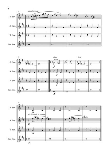 Gnossienne No. 1 – for Saxophone Quartet with chords image number null