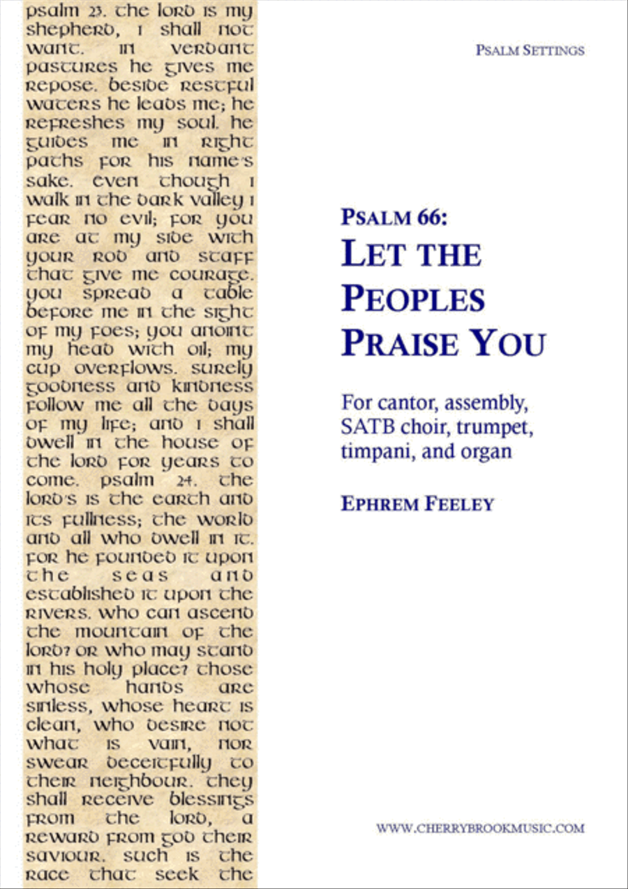 Psalm 66: Let the Peoples Praise You 4-Part scores gallery preview page 1