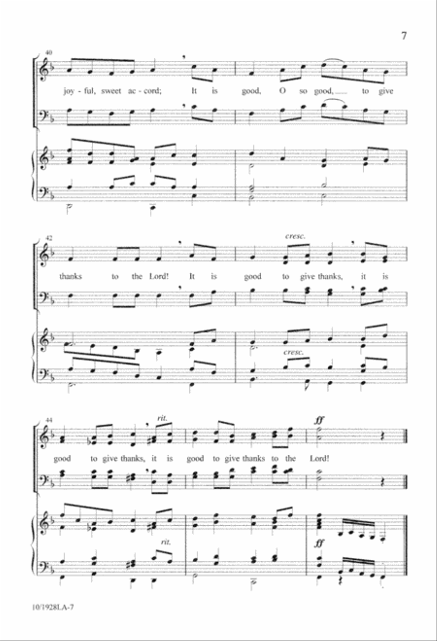 It is Good to Give Thanks 4-Part scores gallery preview page 7