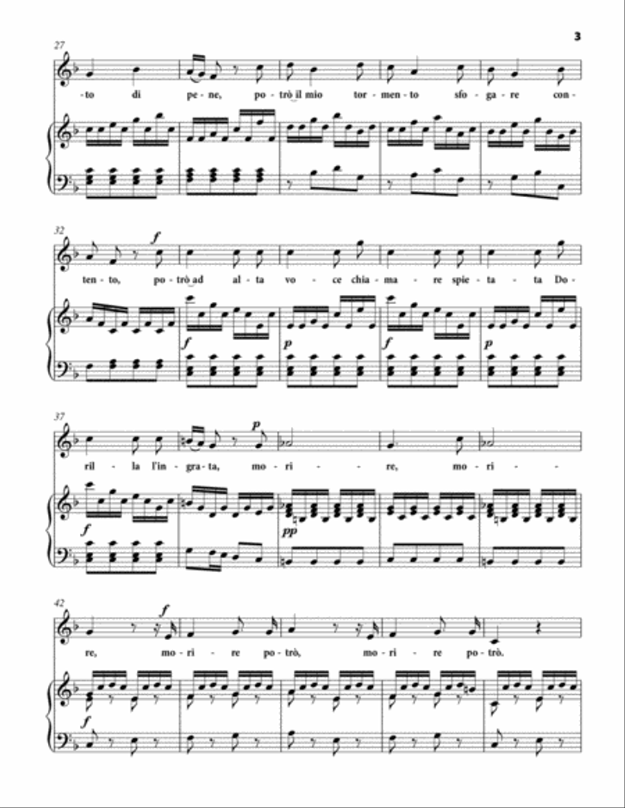VIVALDI Antonio: Nell'orrido albergo, aria from the cantata 