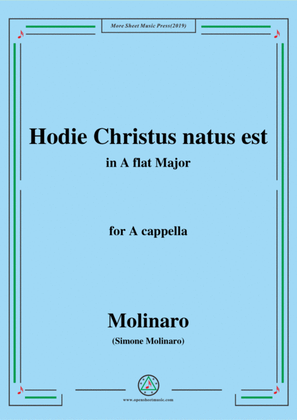 Book cover for Molinaro-Hodie Christus natus est,in A flat Major,for A cappella