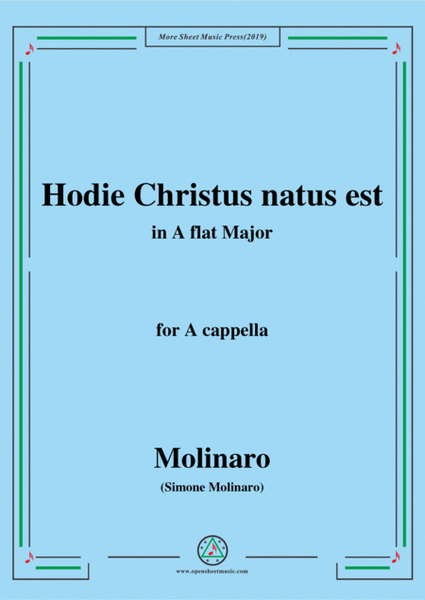 Molinaro-Hodie Christus natus est,in A flat Major,for A cappella image number null